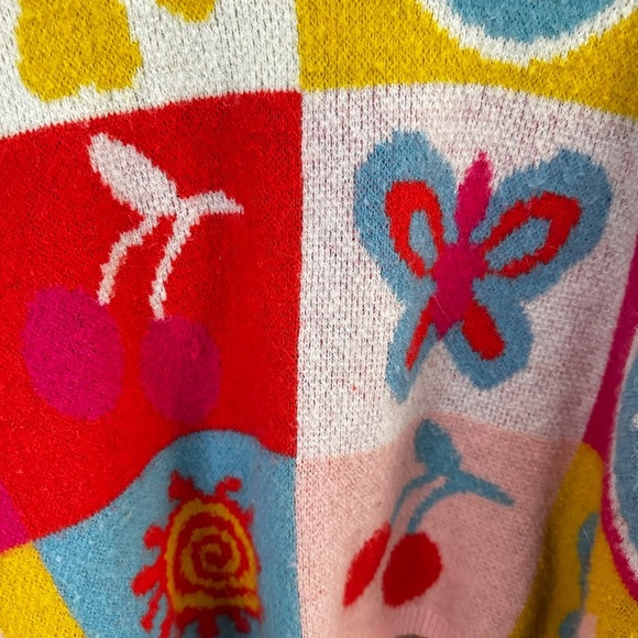 3 for $20 🌸 Dreamers Pink and Yellow Crew Neck Sweater Artistic Design - Picture 3 of 7